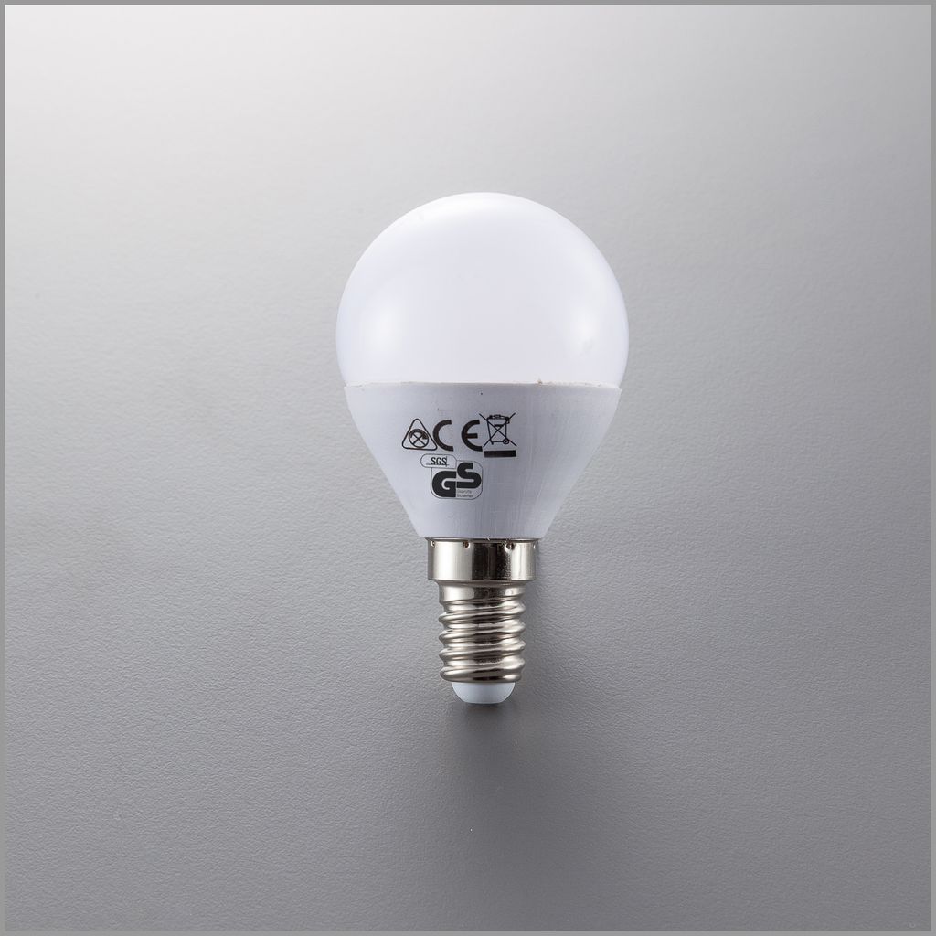 LED Glühbirne E14 5er Set - 4,9W, 470lm, 3000K warmweiß, weiß