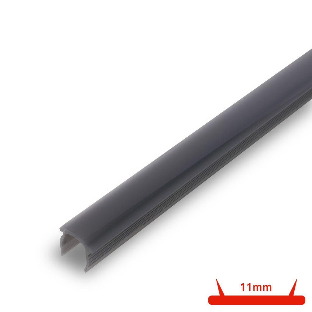 Pimp your Panel Diffusor 11mm Spaltbreite - für Wandpaneele, Klemmbar, Kürzbar, dunkle Rauchoptik