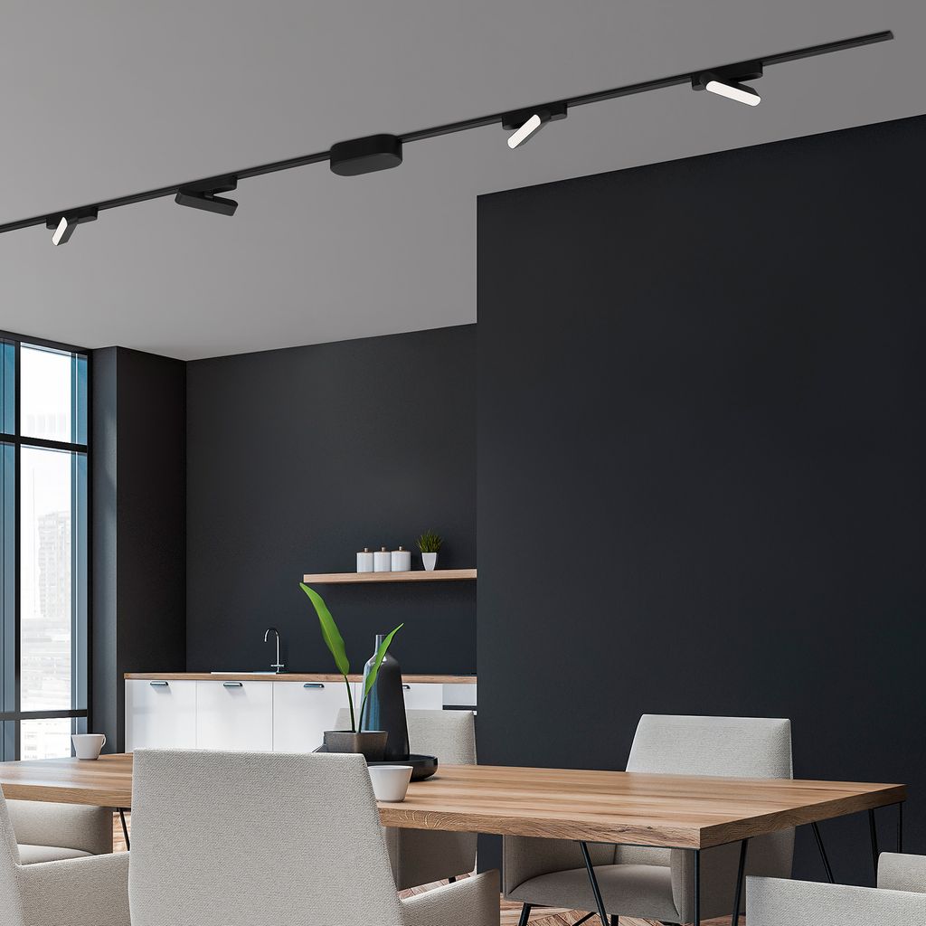 Briloner Luxtrail Schienensystem, 8x LED Spots, U-, Z-Form, Schwarz