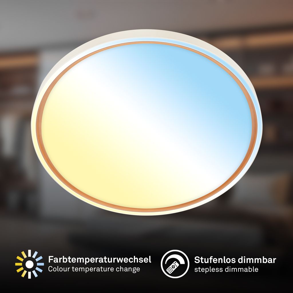Ina Deckenlampe Ø49 cm - 48W, 5200lm, Dimmbar, LED, Fernbedienung, CCT, Coffee