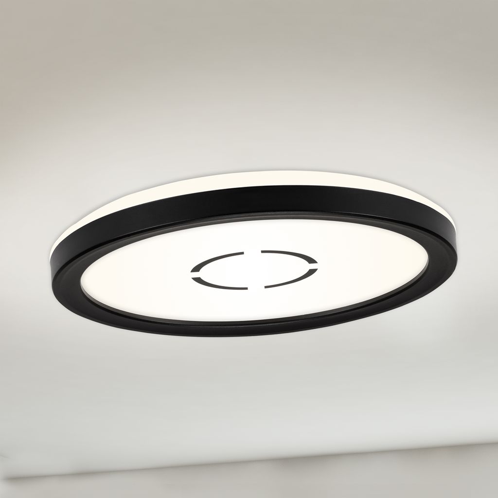 Slim LED Panel Ø 19 cm 12W 1400lm schwarz