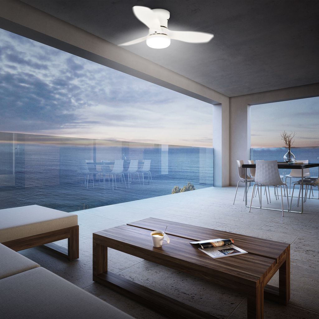 Deckenventilator mit Beleuchtung Fernbedienung Ventilator mit Licht Dimmbar CCT 9