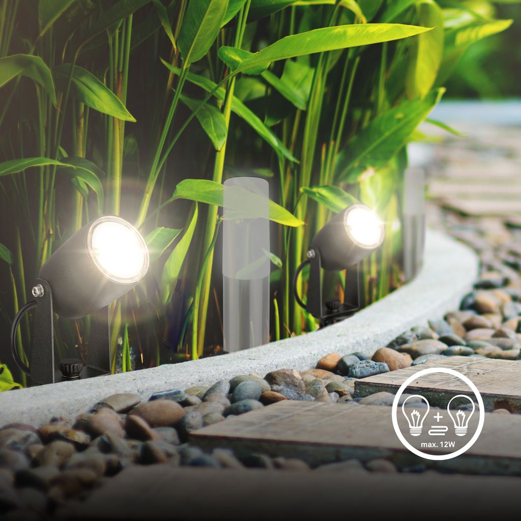 CONNECT TO SHINE Erweiterungsset Iris mit 3er Set LED Gartenstrahler, IP65