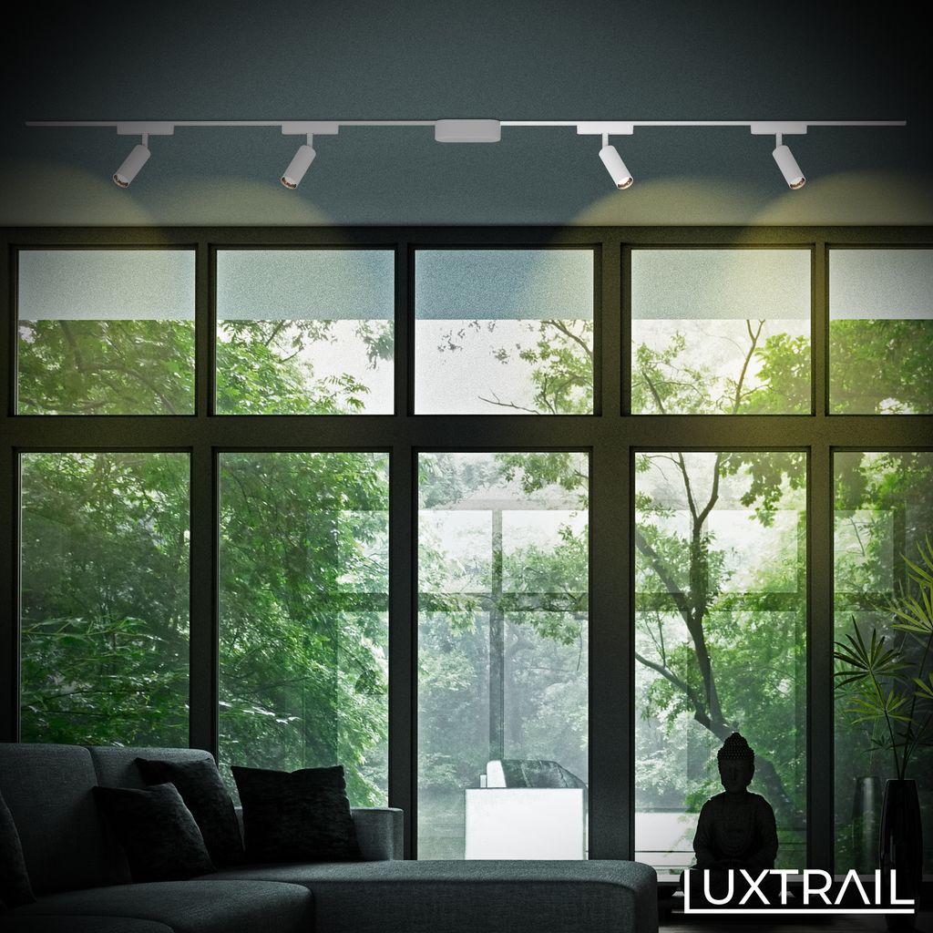 Briloner Luxtrail Schienensystem, Erweiterungsset, 2x LED Spots, Weiß