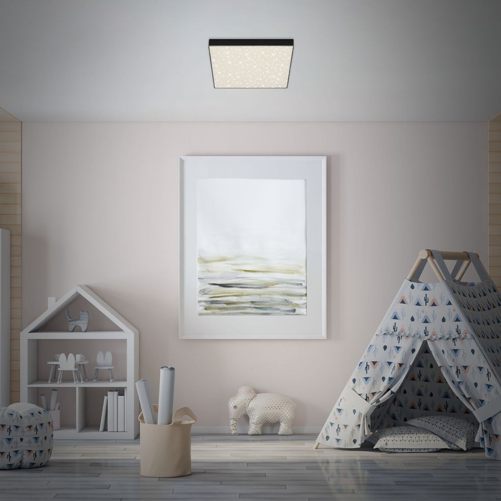 STERNENHIMMEL LED Deckenleuchte, 28,7 cm, 21 W, Schwarz