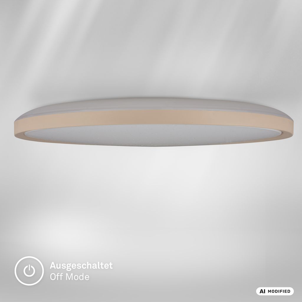Slim LED Panel Ø29,3 cm - 18W, 2400lm, Sternenhimmel, Neutralweiß, Beige
