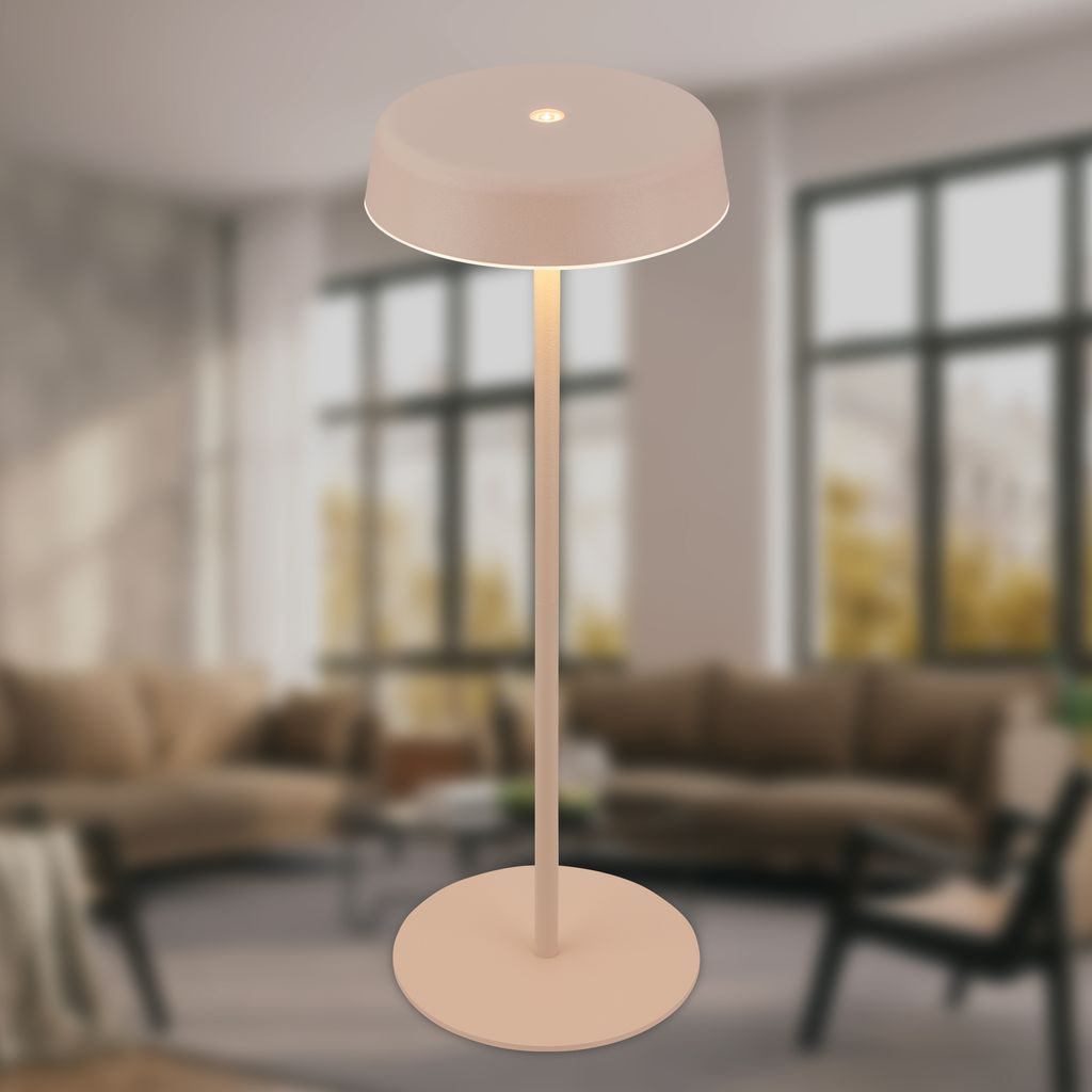 Pala Tischlampe - 2W, 200lm, Kabellos, LED, Touch, Dimmbar, Beige