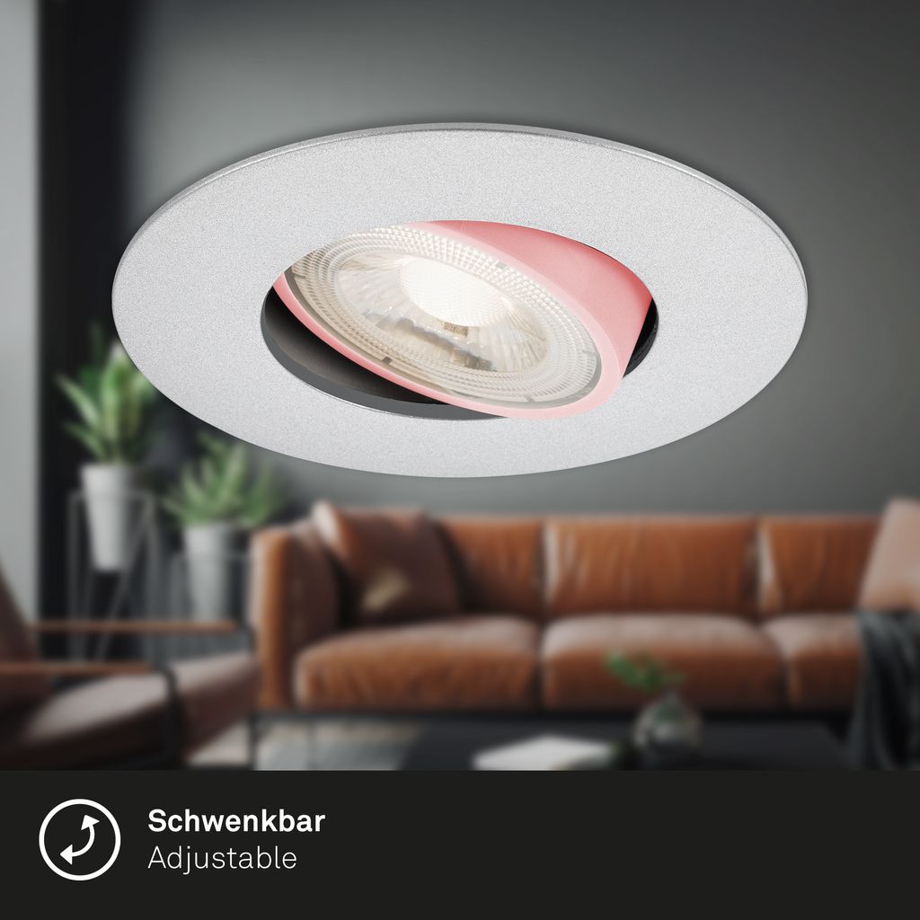 LED Einbauleuchte 4,4 cm 3x 4,9 Watt 480lm chrom