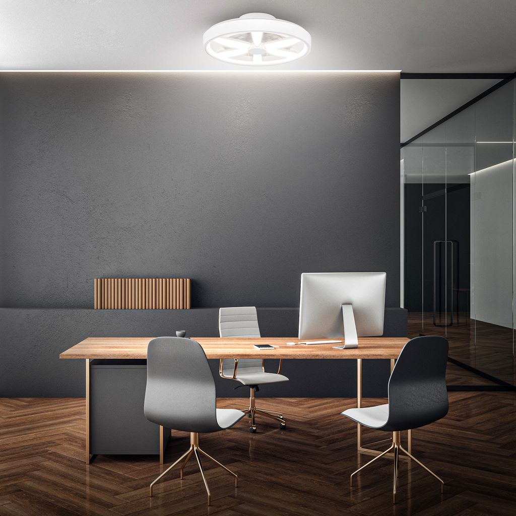 Deckenventilator mit Beleuchtung Fernbedienung Ventilator Dimmbar RGBIC CCT 7