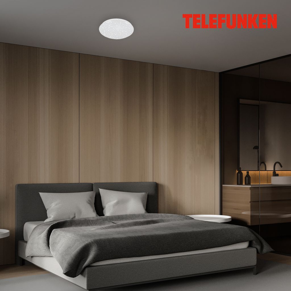 TELEFUNKEN Sensor LED Deckenleuchte, Ø 27,7 cm, 12 W, Weiß