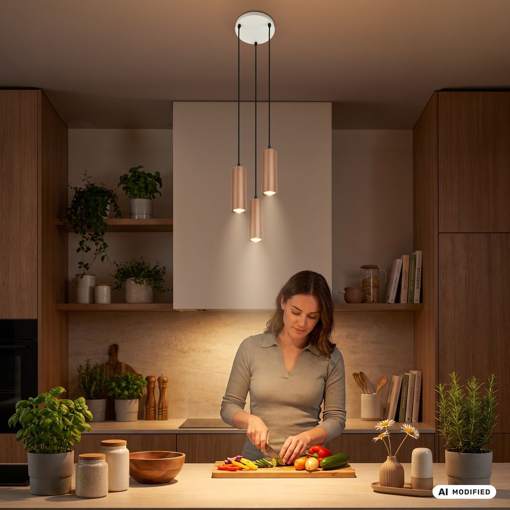 Ida Pendant Light - GU10 Socket, Max. 9W, Height-Adjustable, Coffee-Warm Grey