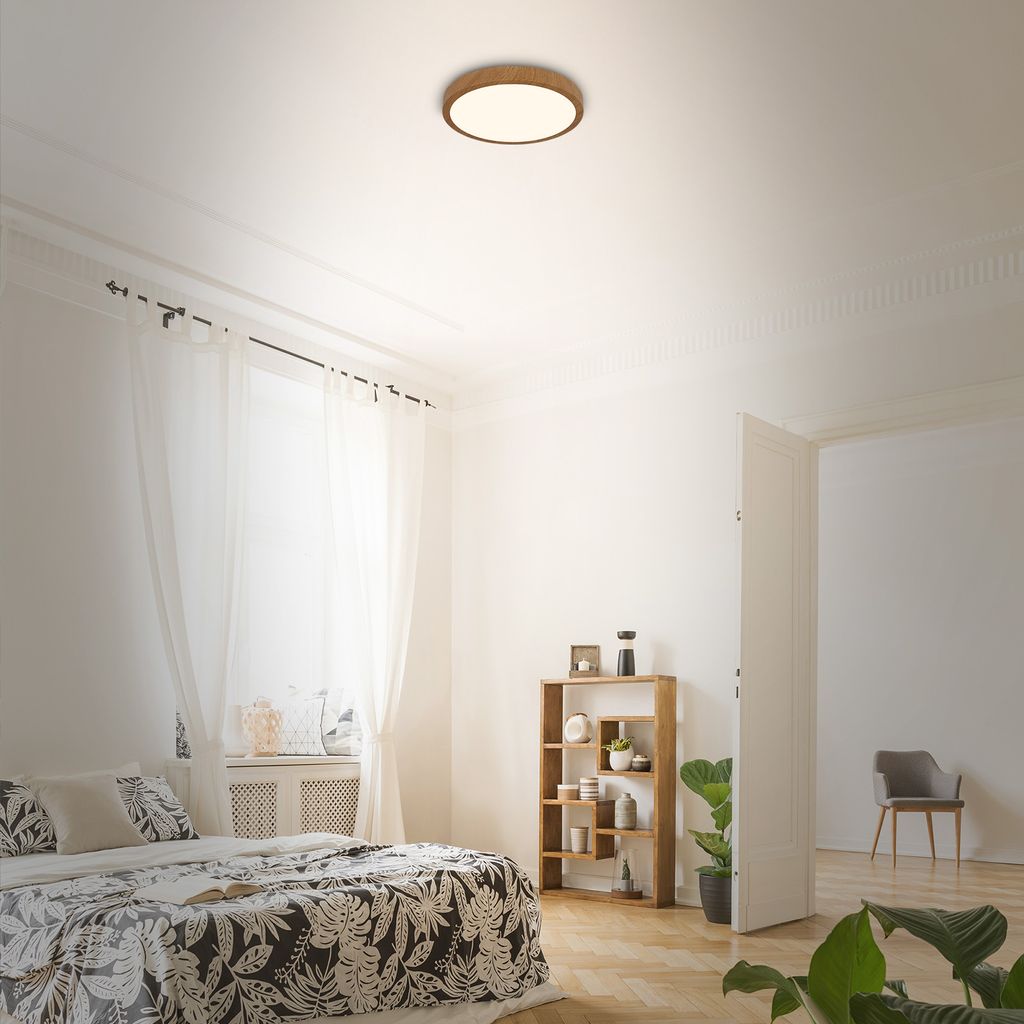 LED Aufbaustrahler 16W LED Panel Warmweiß 3000K holzfarben Metallrahmen 2000lm 2