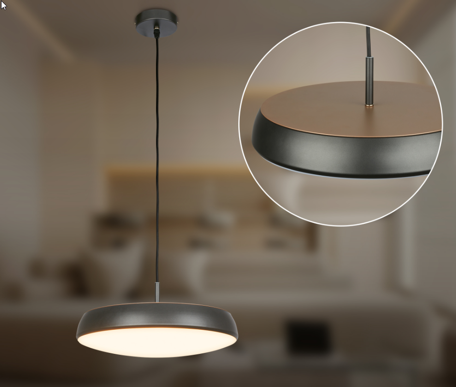 Briloner Nala Pendelleuchte - 14,5W, 1800lm, LED, Warmweiß, Bronze-Anthrazit metallic
