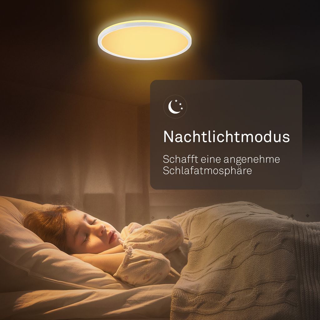 LED Deckenlampe LED Panel Dimmbar Fernbedienung CCT Deckenleuchte IP44 9