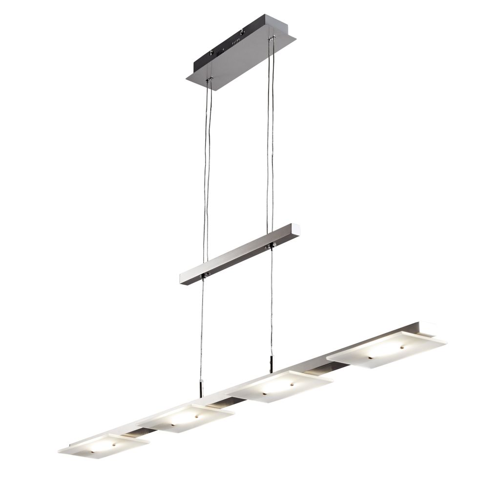 Hängelampe - 18W, 1600lm, LED, höhenverstellbar, warmweiß, matt-nickel