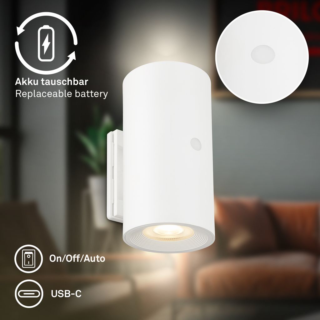 Isy Wandlampe - 2W 200lm Akku 3942016