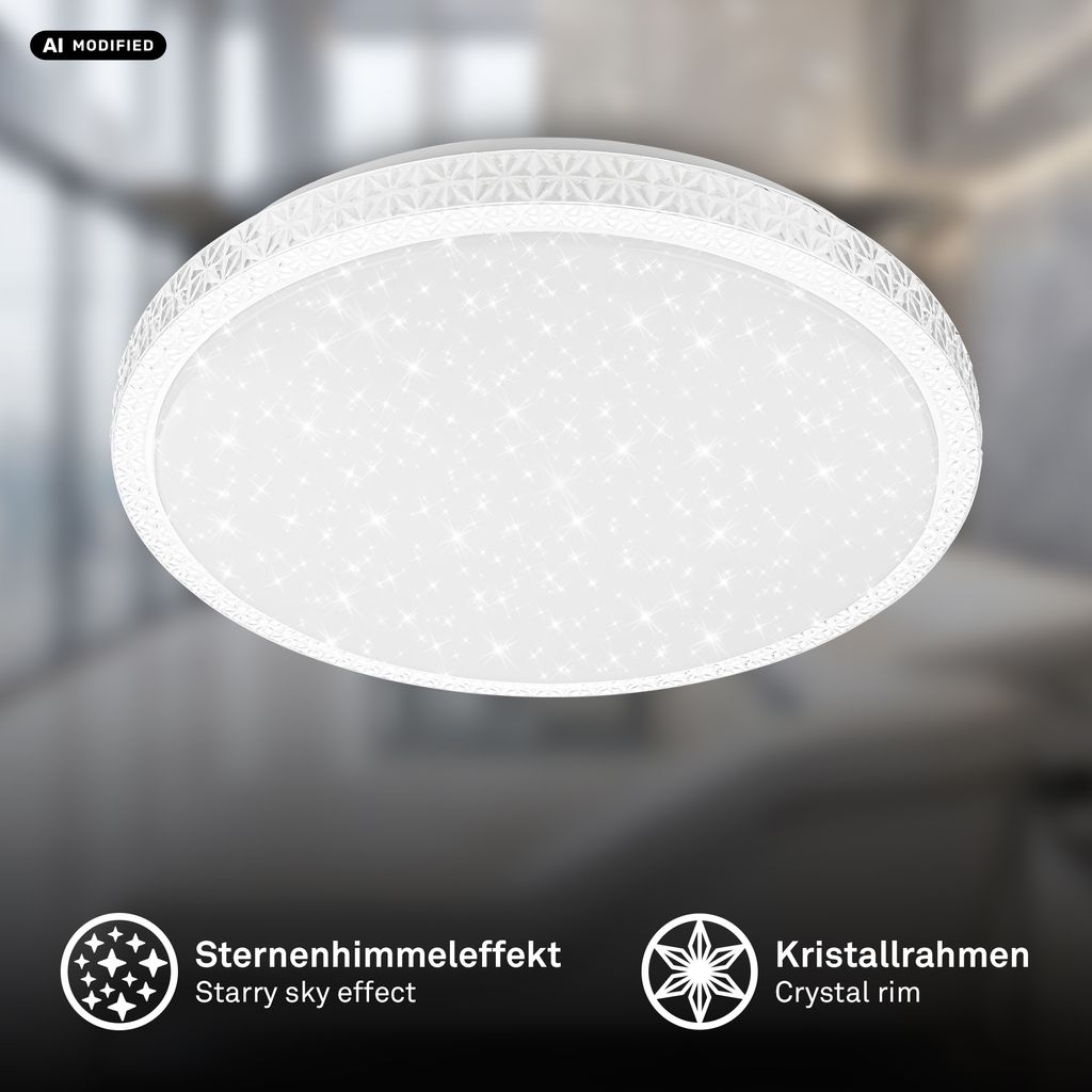 Astro Ceiling Light Ø39 cm - 24W, 2800lm, LED, Starry Sky Effect, Crystal Look, White
