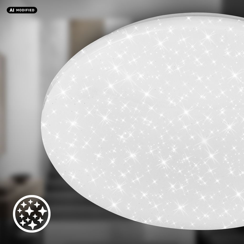Vipe A Deckenlampe Ø29 cm - mit EEK A Lichtquelle*, Neutralweiß, Sternenhimmel, Weiß