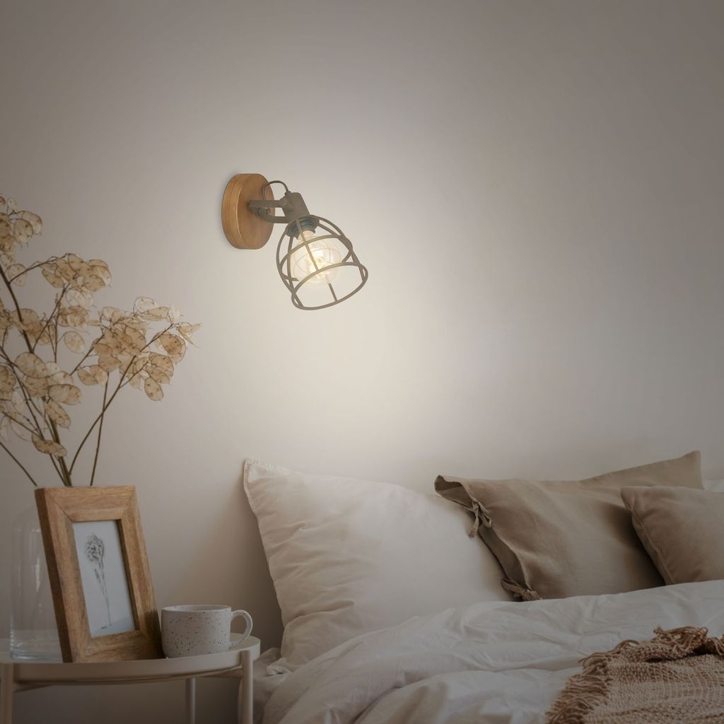 Wandspot Spotleuchte Retro schwenkbar 1xE27 Ø15cm max.25W Dunkelbraun Briloner 5