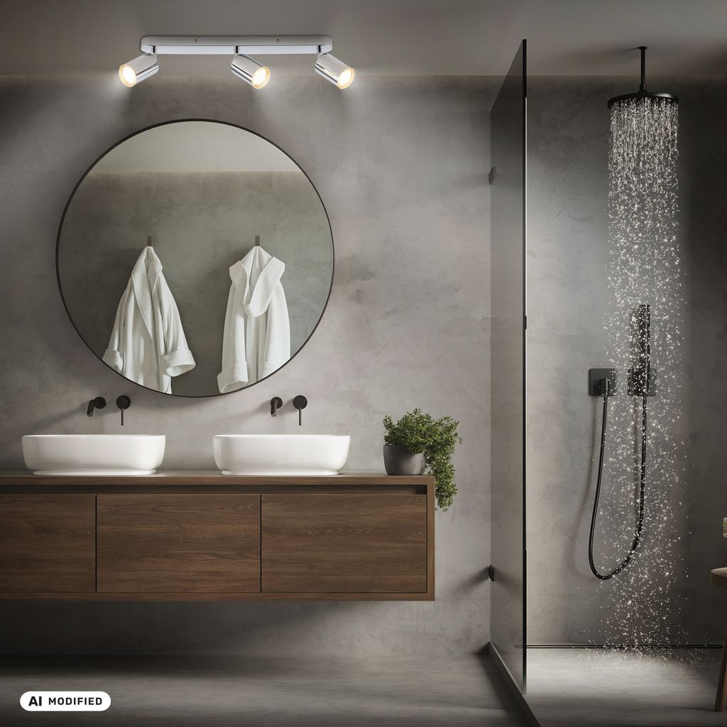 Nerida Deckenstrahler 47,5 cm - GU10 Fassung, max. 9W, Schwenkbar, IP44, Chrom