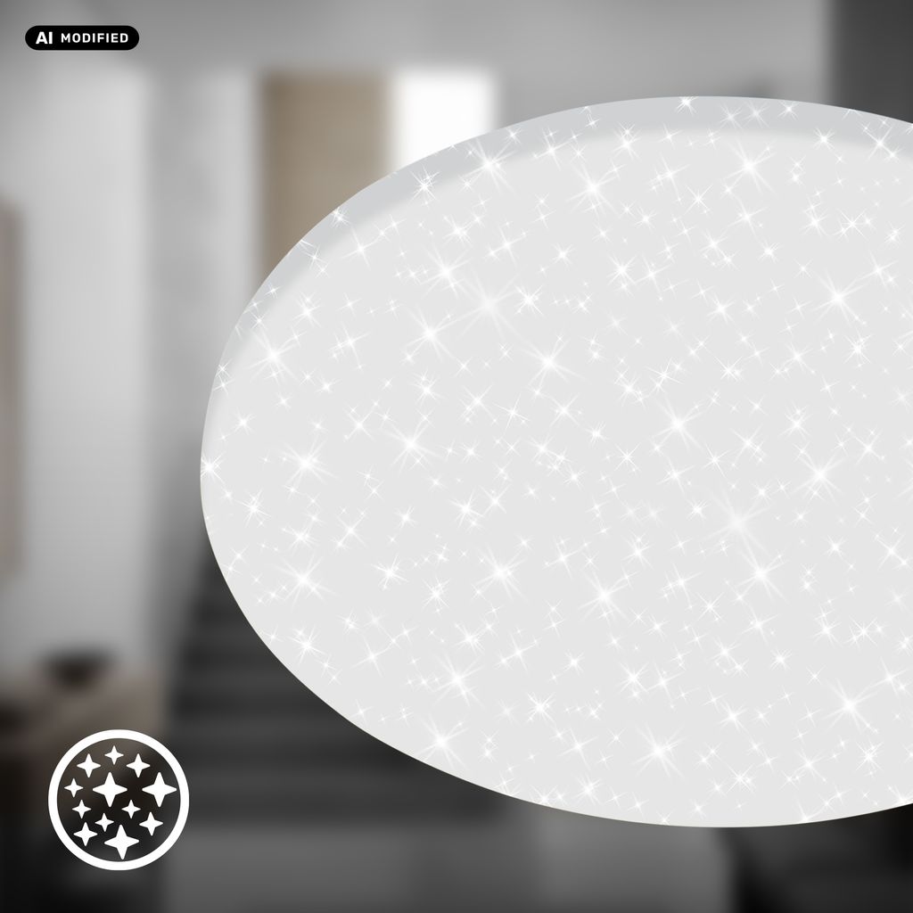 Verb A Deckenlampe Ø38 cm - mit EEK A Lichtquelle*, Dimmbar, Fernbedienung, CCT, Weiß