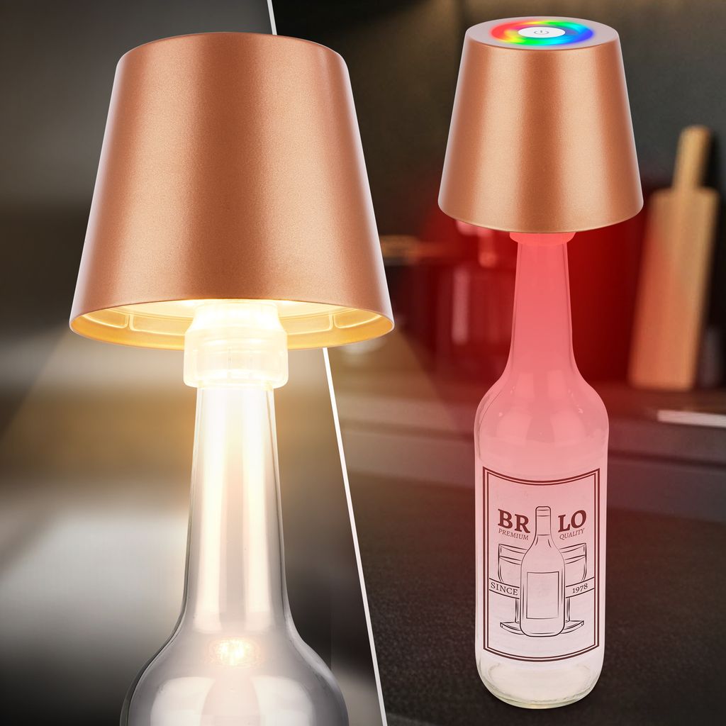 LED Tischlampe Akku LED Tischleuchte Dimmbar Kabellos Terrasse RGB Touch 5