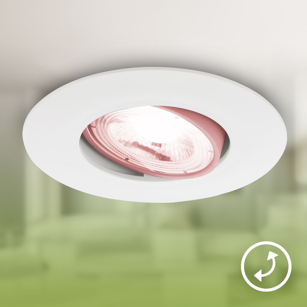 Briloner Kulana A 3er Set LED Einbaustrahler, mit EEK A Lichtquelle*, Schwenkbar, Weiß