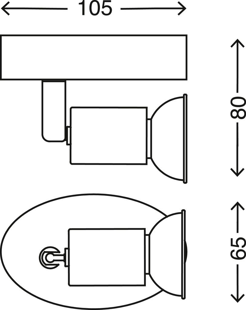 LED Spot Wandleuchte 10.5 cm 3 W Weiß Briloner Leuchten 20
