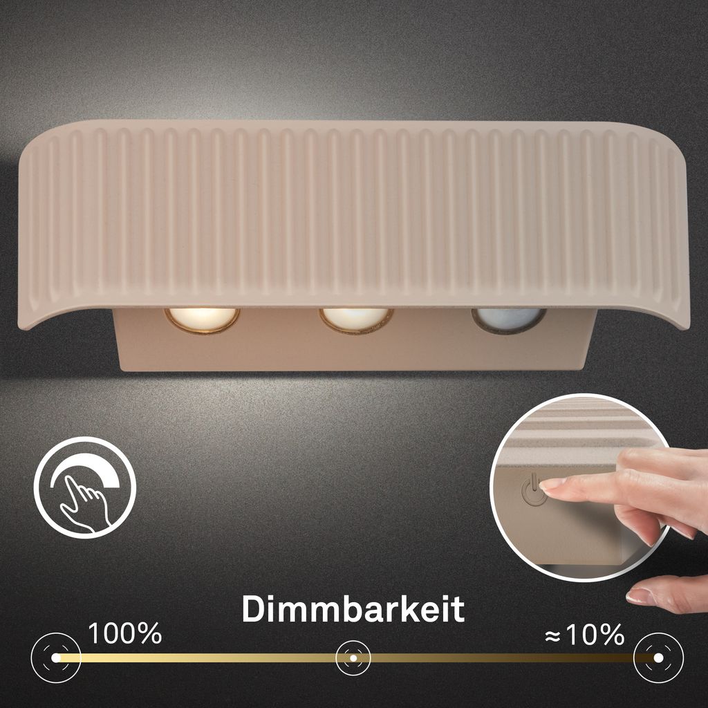 Fade Wandleuchte - 1W, 150lm, Akku, LED, Touch, Dimmbar, Beige