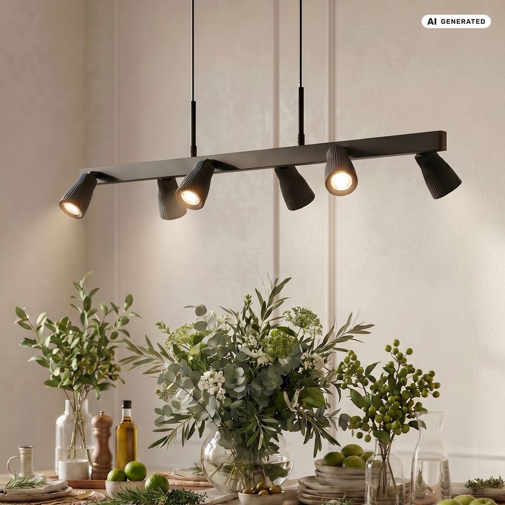 Riff Hängelampe - Schwenkbar, LED, Warmweiß, Altweiß