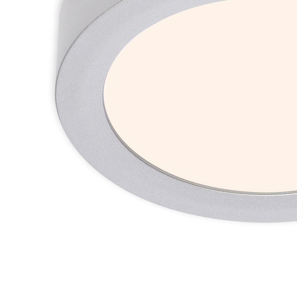 LED Deckenleuchte, Ø 17 cm, 11 W, 3000 K Chrom-Matt