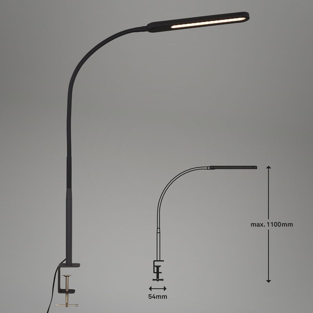 LED CCT Aanraking Clip-on armatuur 110 cm 8W 600lm zwart