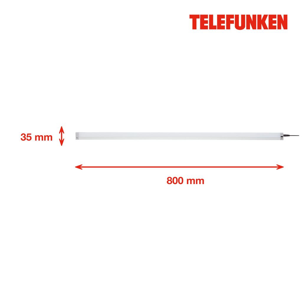 Telefunken Sensor Unterbauleuchte. 80 cm. 11 W. 950 lm. Silber 6