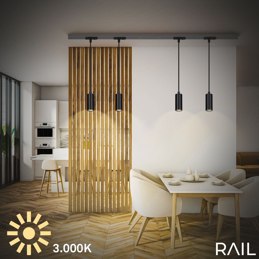 Briloner Rail Schienensystem. Dimmbar. Kombinierbar. Zubehör. Schwarz. Ø4 x 10 cm 6