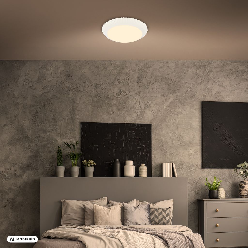 Solea Deckenlampe Ø46 cm - 18W, 2800lm, LED, Dimmbar, Fernbedienung, CCT, Altweiß