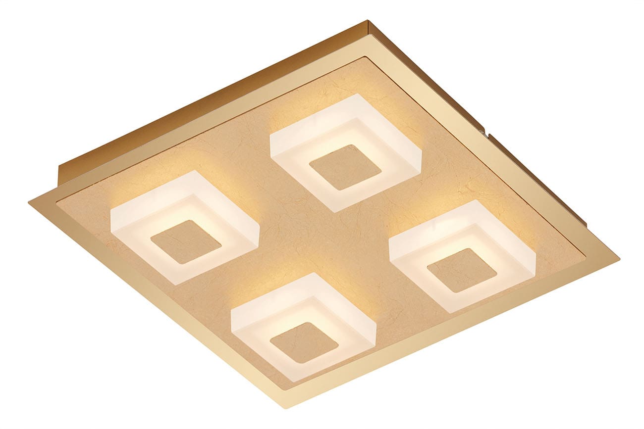 LED Deckenleuchte, 28 cm, 20 W, Gold