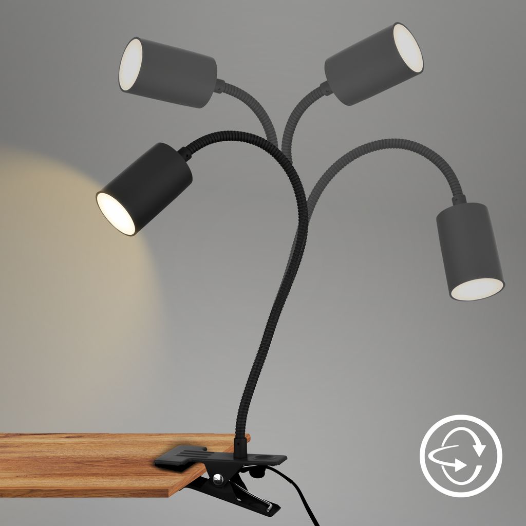 Schreibtischlampe Klemmleuchte Leselampe Schwenkbar Kabelschalter Kinderzimmer 4