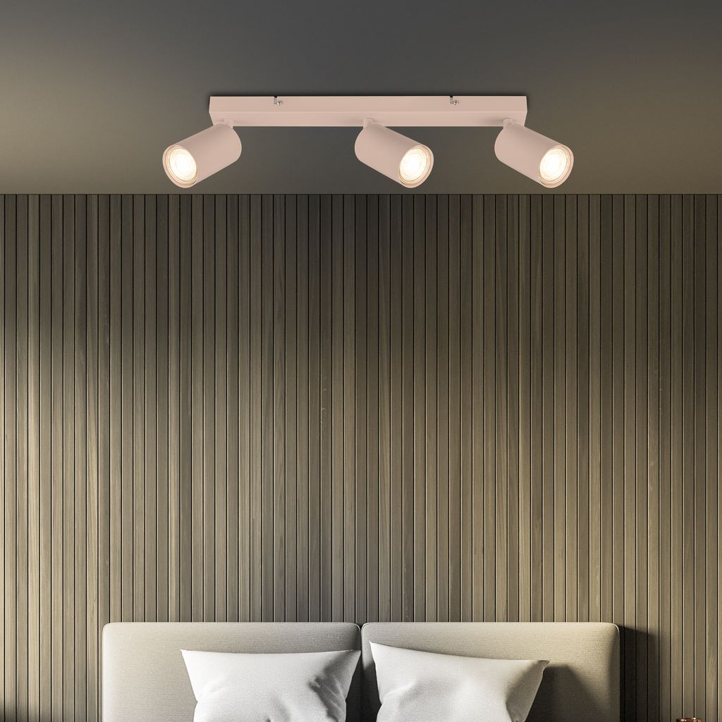 Tib Deckenstrahler, Schwenkbar, On/Off via Wandschalter, 3-flammig, Beige
