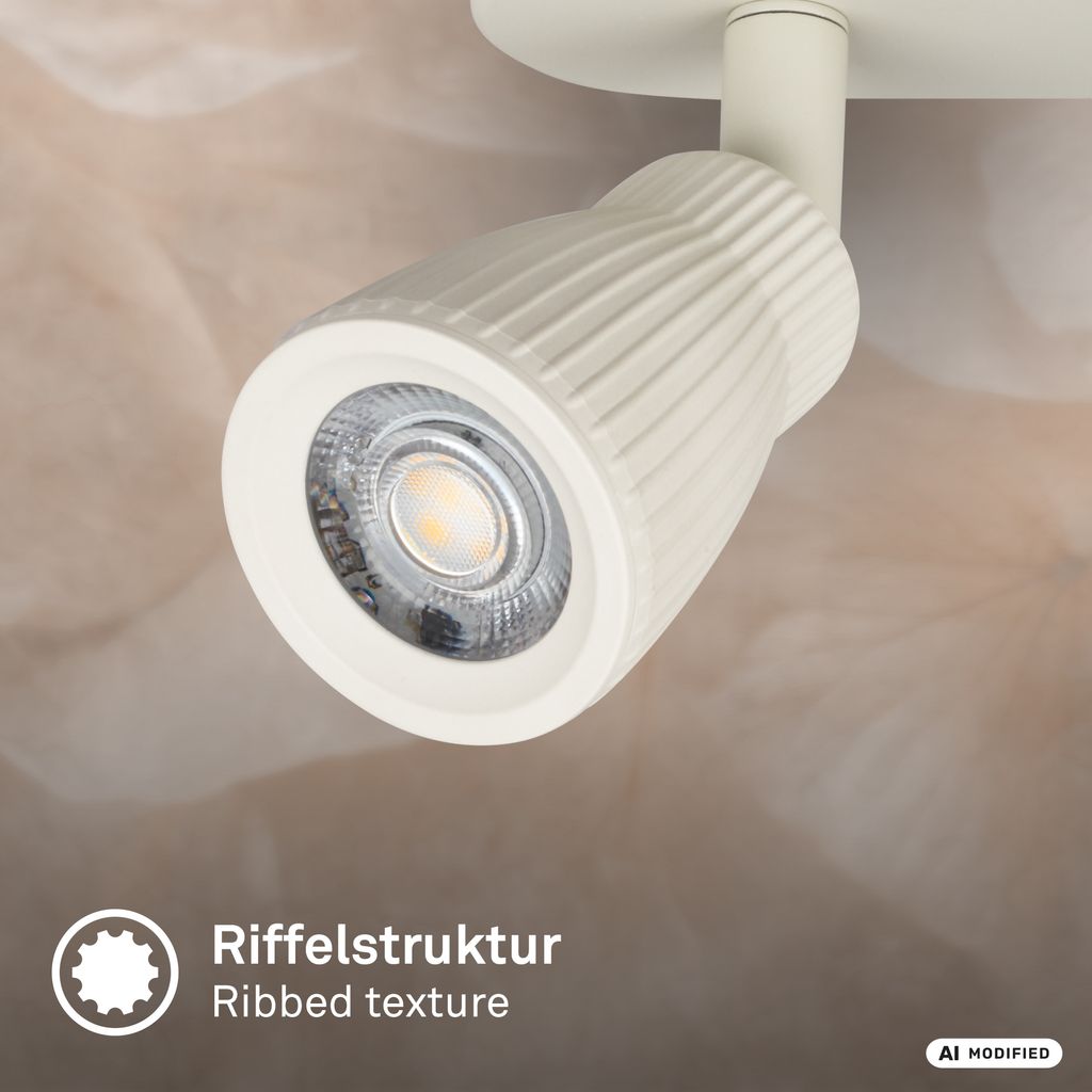 Riff Ceiling Spotlight 20 cm - 7W, 800lm, LED, Adjustable, Off-White