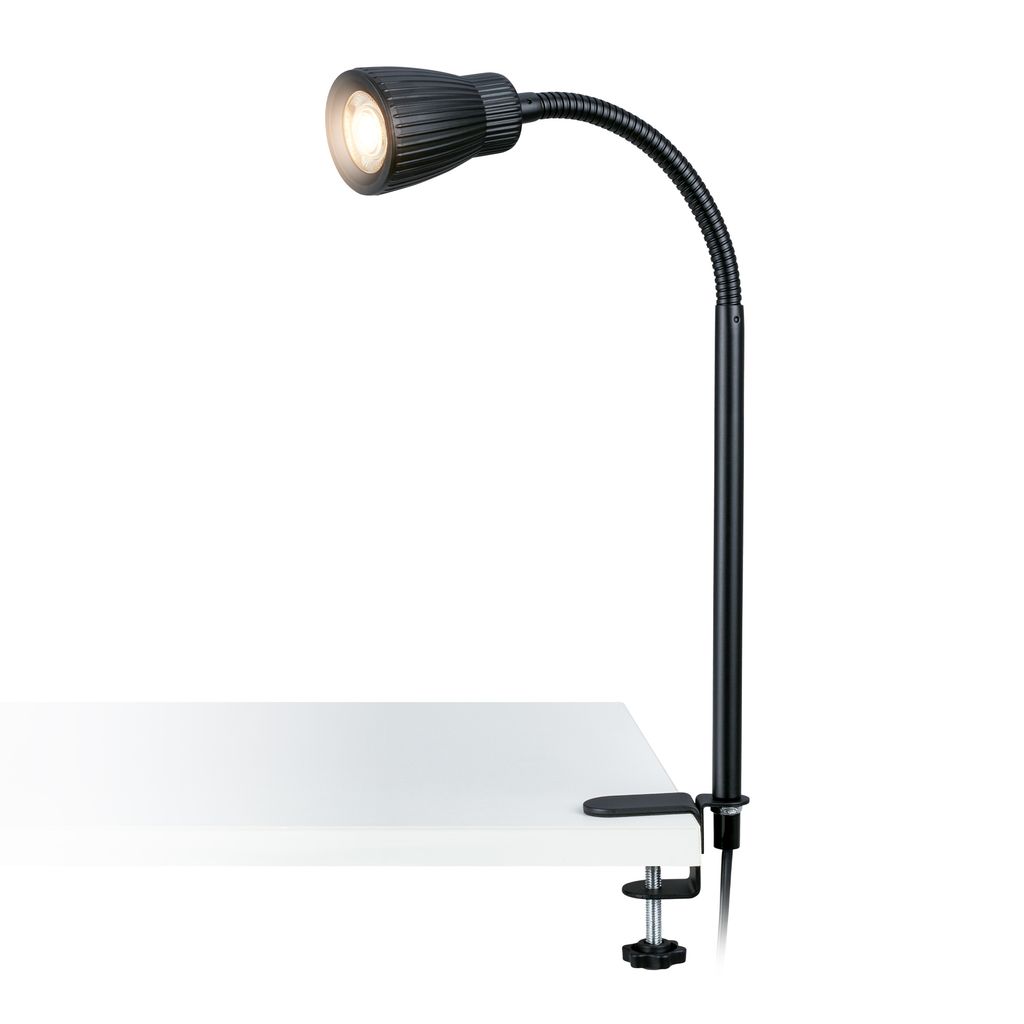 Riff Klemmlampe - 3,5W, 400lm, LED, Schwenkbar, Warmweiß, Schwarz