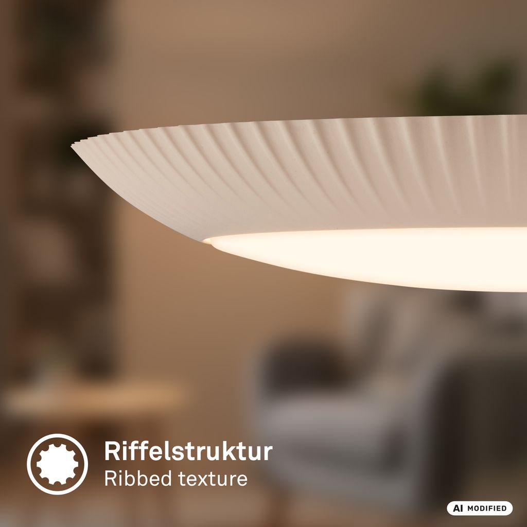 Solea Deckenlampe Ø39 cm - 17,5W, 2000lm, LED, Warmweiß, Beige
