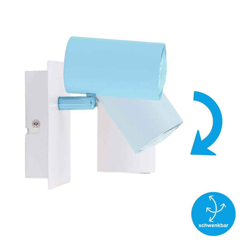 Wandspot Schwenkbar Spot 1-flammig GU10 max. 40 Watt Weiß Metall Briloner 5