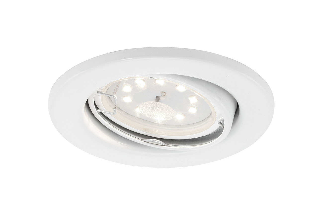LED Einbauleuchte, Ø 8,6 cm, 5 W, Weiß