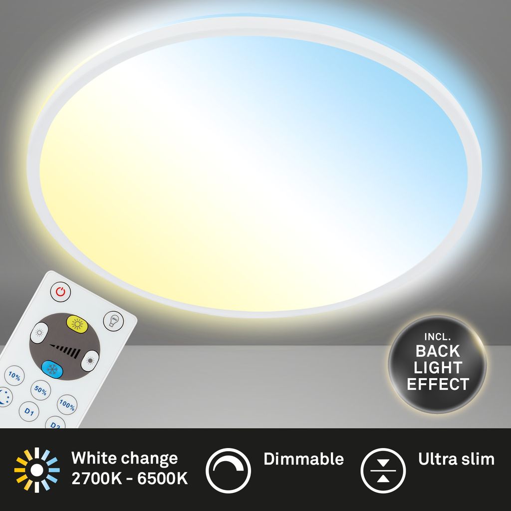 SLIM CCT LED panel, Ø 42 cm, 22 W, white