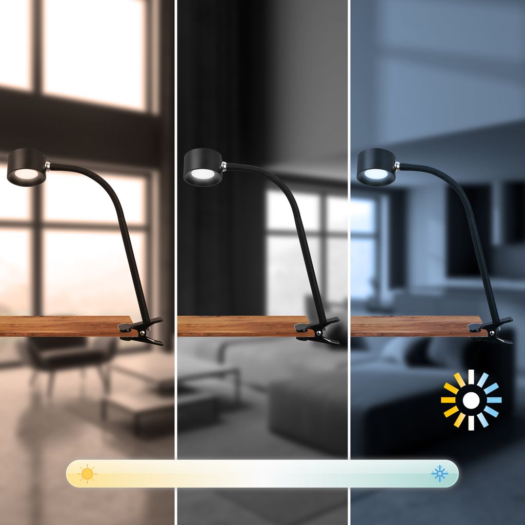 LED Schreibtischlampe Leselampe Klemmleuchte Magnetisch Akku Dimmbar Abnehmbar 5