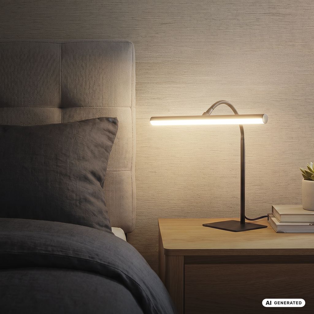 Lectra Schreibtischlampe - 7W, 800lm, mit Schalter, LED, Warmweiß, Schwarz