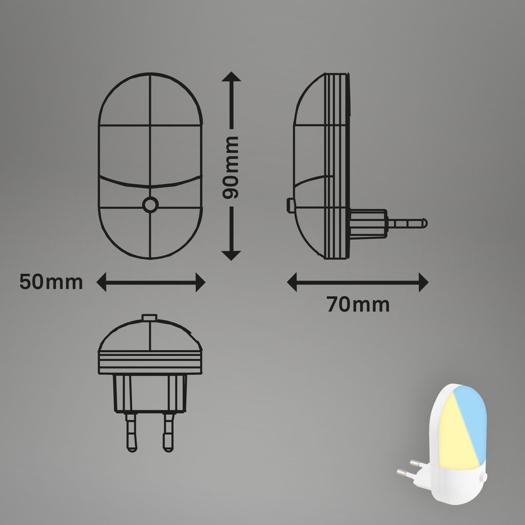 CCT Funktionales Licht, 9 cm, 25lm, weiß
