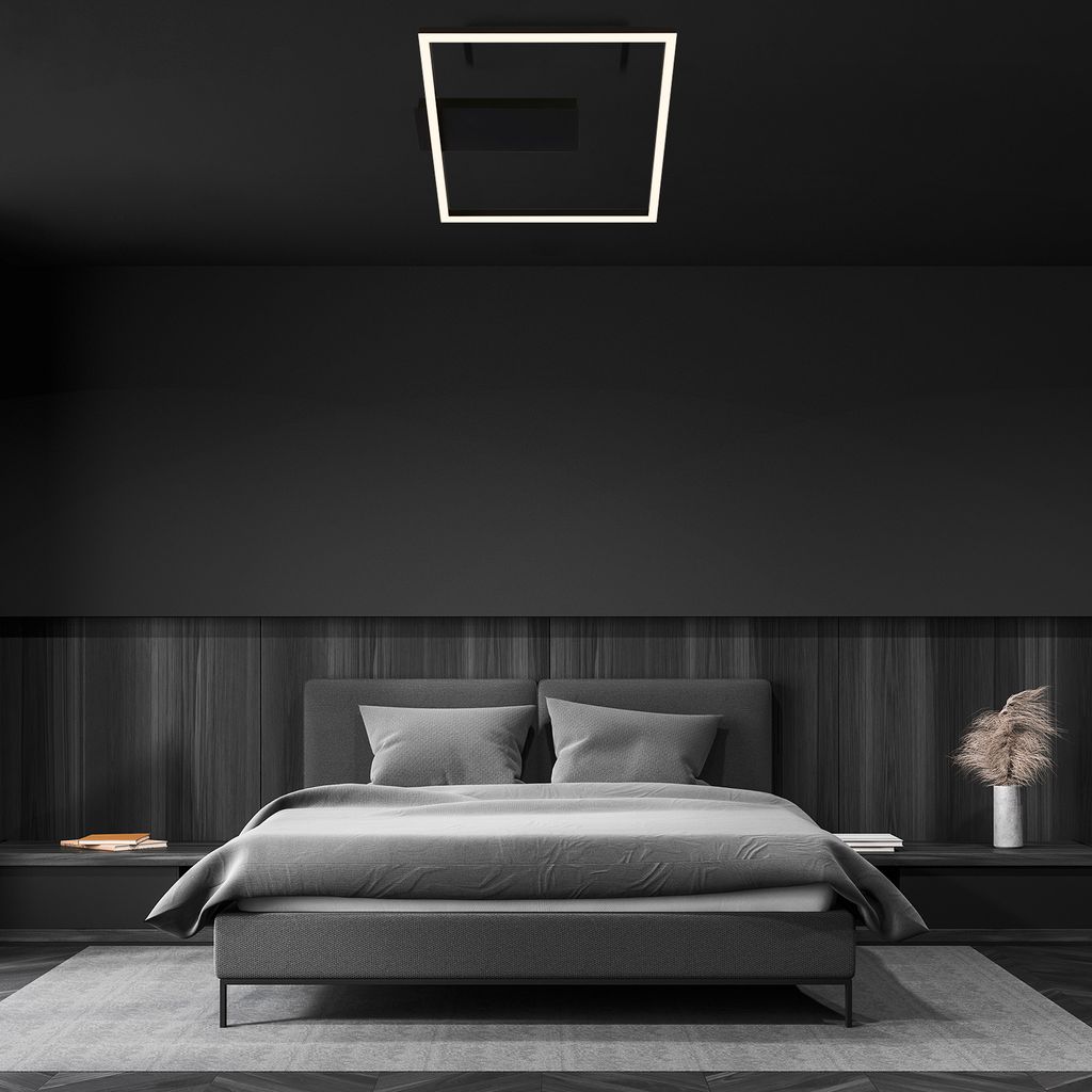 LED Deckenleuchte, 32 cm, 14W, 400lm, schwarz