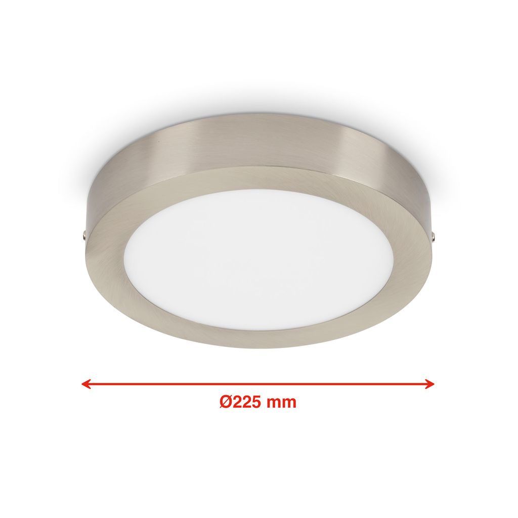 LED Aufbauleuchte Smart WiFi dimmbar CCT Bluetooth 18W silber Metall Telefunken 9