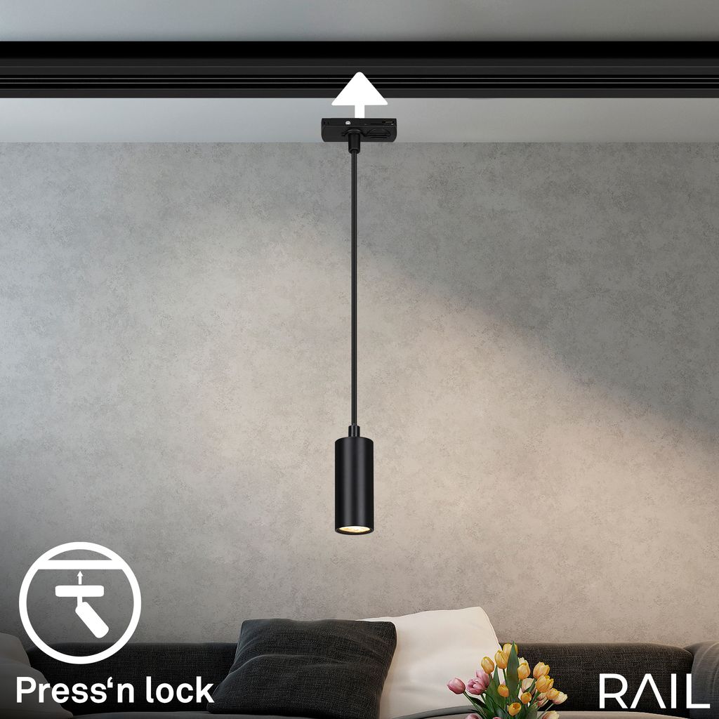 Briloner Rail Schienensystem. Dimmbar. Kombinierbar. Zubehör. Schwarz. Ø4 x 10 cm 3